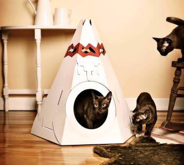Замечательная идея для домашнего мастера — домики для котов